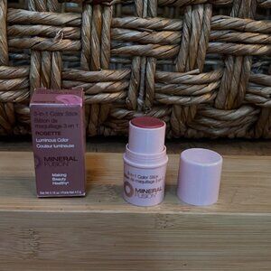 Mineral Fusion 3-in-1 Color Stick, Instant Color Pop and Blush for Cheeks, Crea